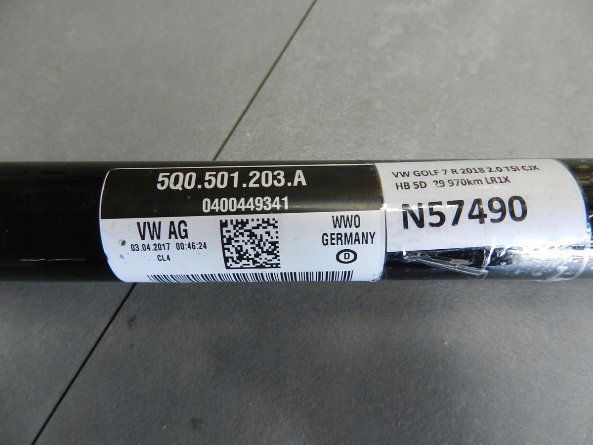 VW GOLF VII 7 semi-axis left rear part 5Q0501203A