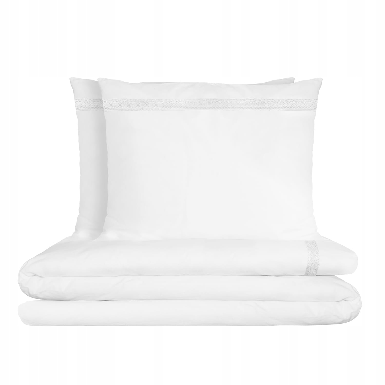 Retro bavlnené Posteľná Bielizeň 200x220 biele s Mini čipkou