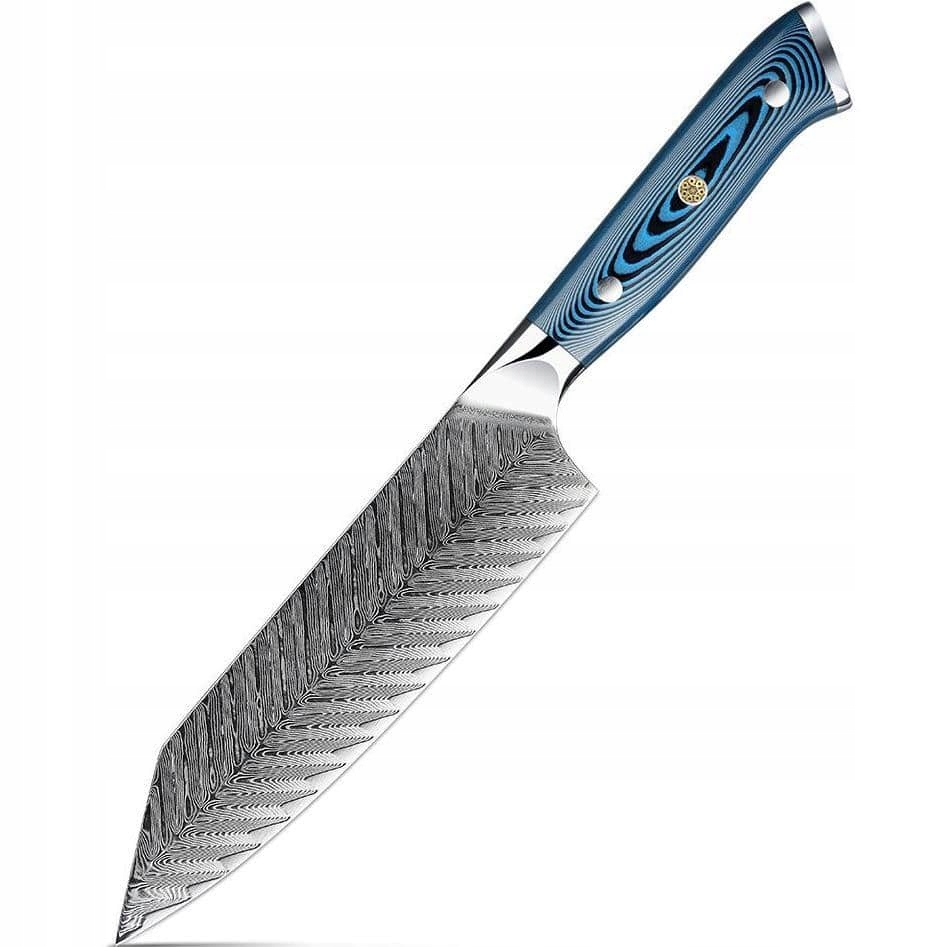 Damaškový kuchynský nôž Tukami Bunka/Modrá KP-37506