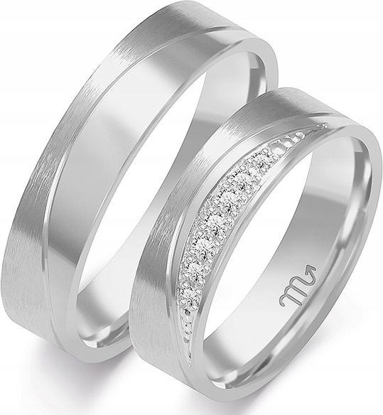 Bílé zlato moderní prsten 14K 585 vel. 26 27 28 s možností gravírování dámský pánský