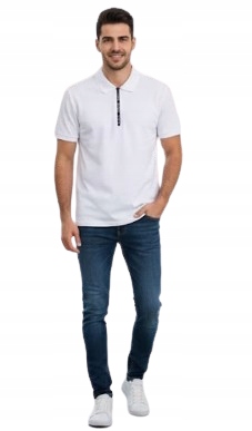 Guess Bílá Pánská Polokošile Bavlněná S Krátkým Rukávem XXL Gng