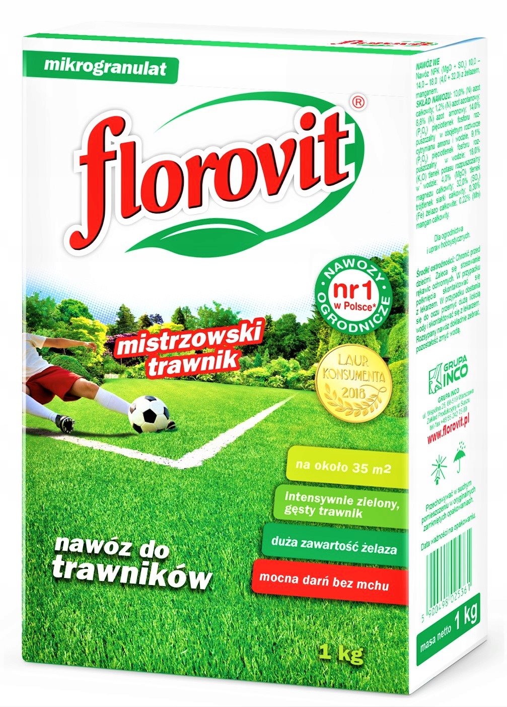 

Nawóz Do Trawników Trawy Z Żelazem Antymech 1KG