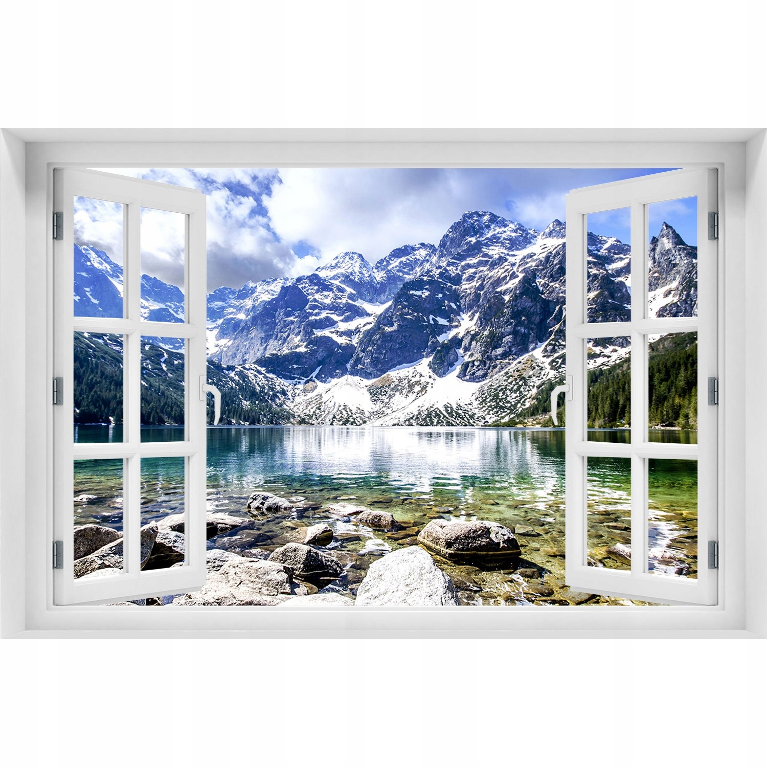 

Naklejka Fototapeta Okno Morskie oko Tatry 120x80
