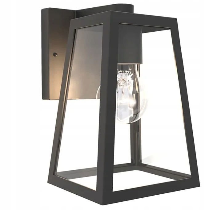 Venkovní nástěnná lampa Fia černá hliníková E27 IP44 Lutec