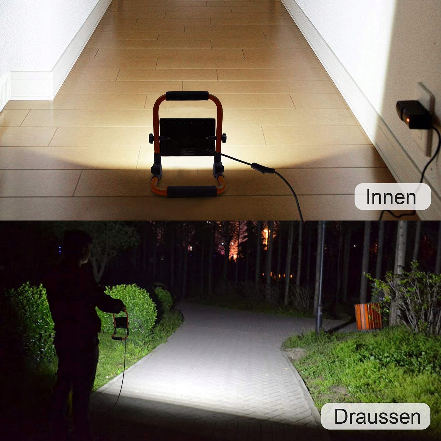MEIHUA 30W LED Reflektor IP66 2600LM Przenośny 6500K Do Warsztatu — miniatura 3