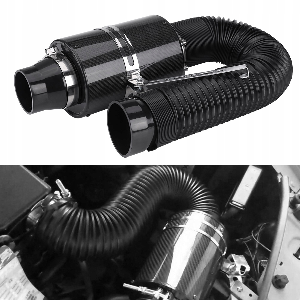 UKŁAD DOLOTOWY CARBON FILTR STOŻKOWY AIRBOX 76MM Producent części 3F Quality