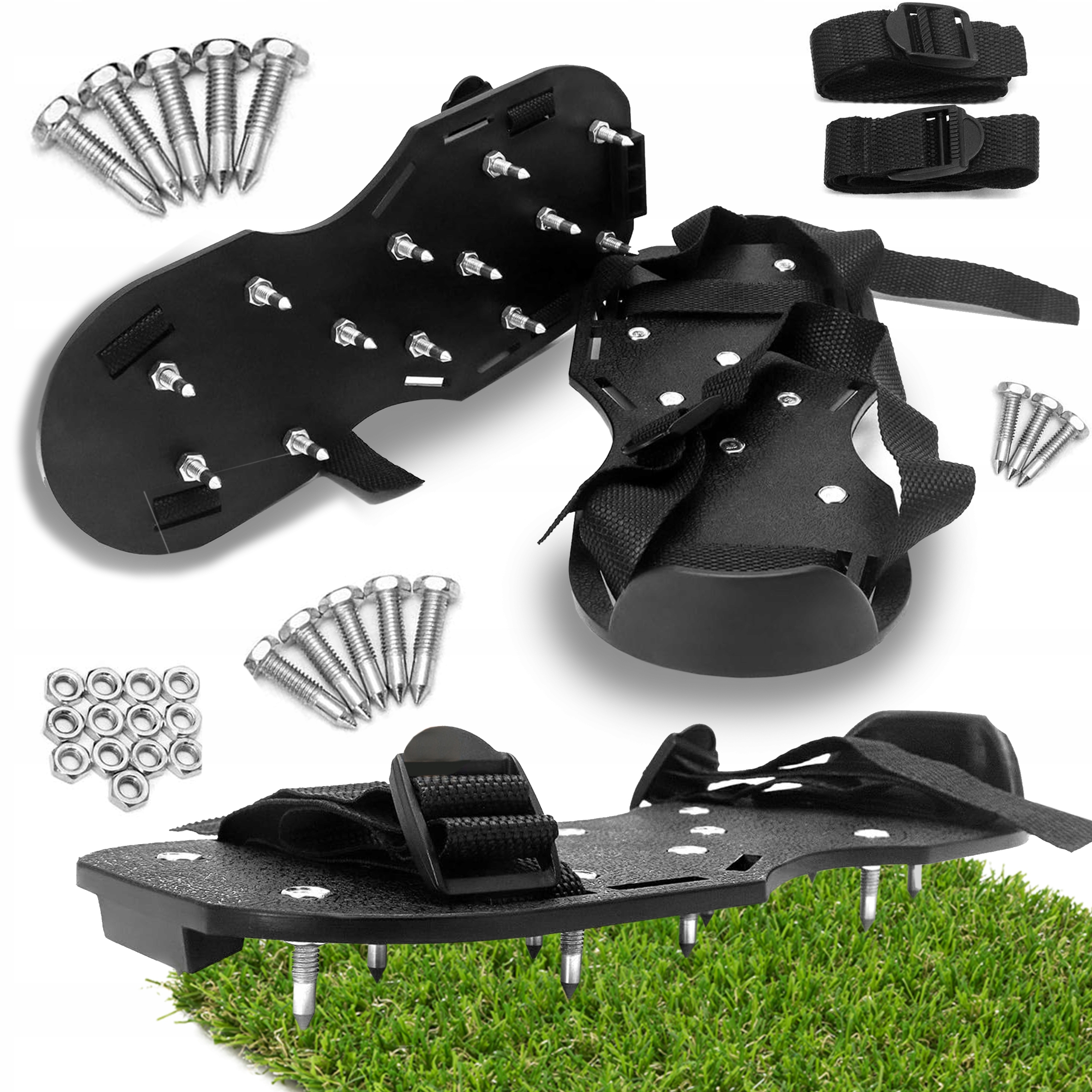 AERATOR WERTYKULATOR DO TRAWNIKÓW NAPOWIETRZANIA DUŻE KOLCE NA BUTY AREATOR Regulacja głębokości roboczej bez regulacji