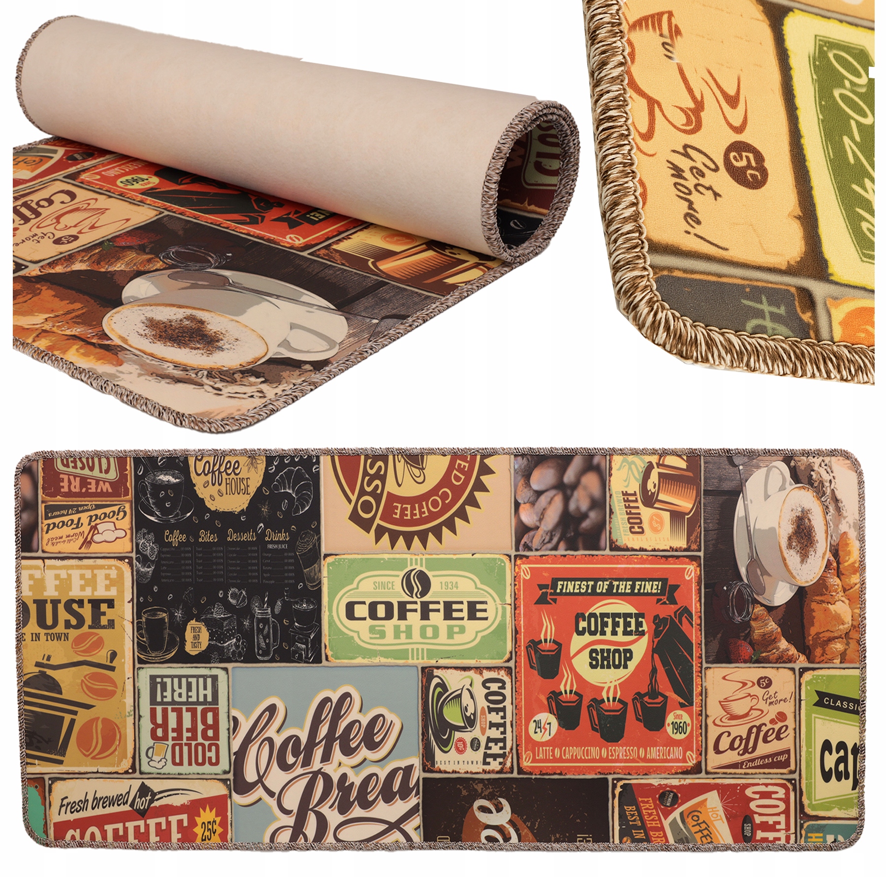 Podlahová rohož do kuchyně Koberec Běhoun do kuchyně Koberec do kuchyně 90x140