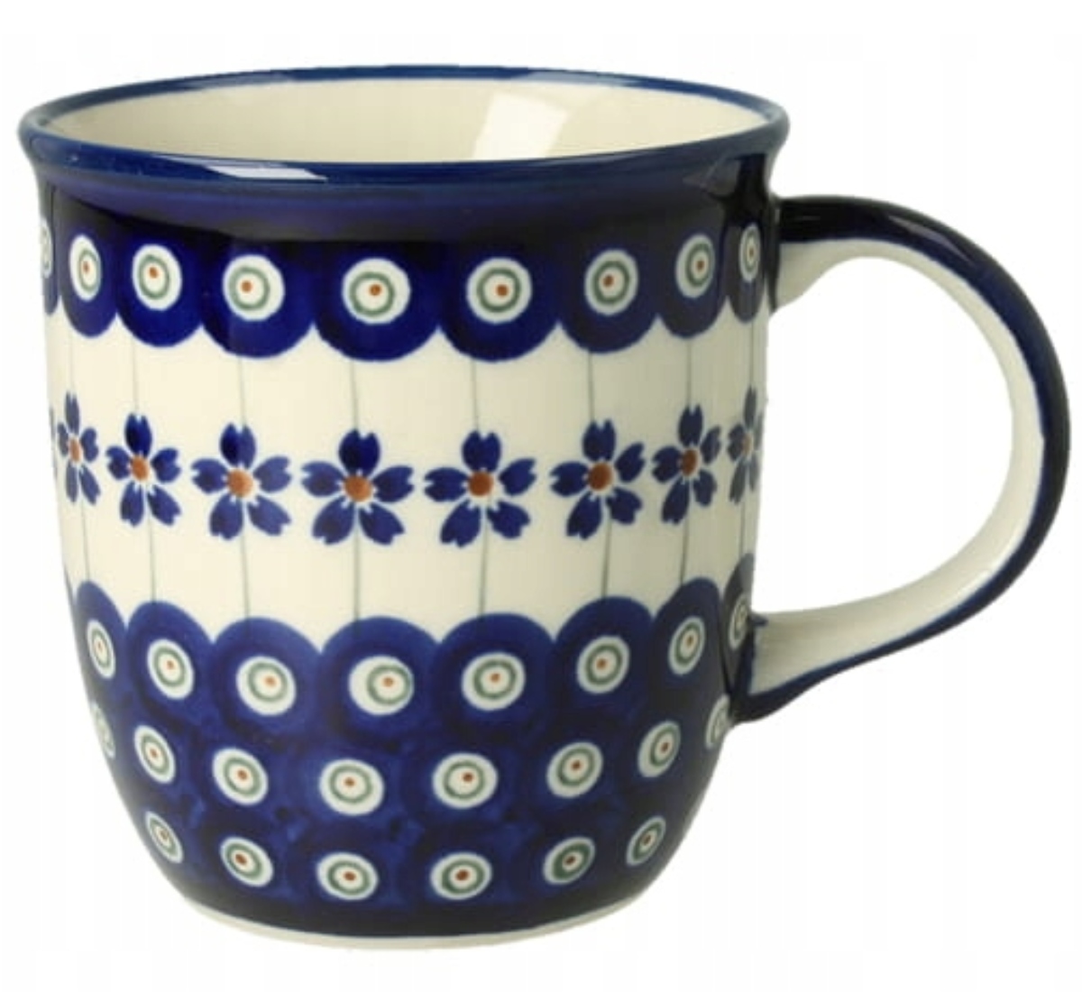 Keramický hrnek Bolesławiec 1. jakost 350 ml GU1105DEK166Art Ruční výroba