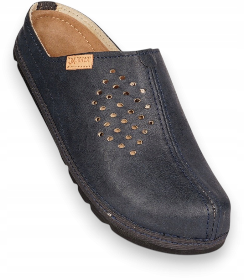 Nazouváky modré pro práci v zahradním domě, děrované, pohodlné