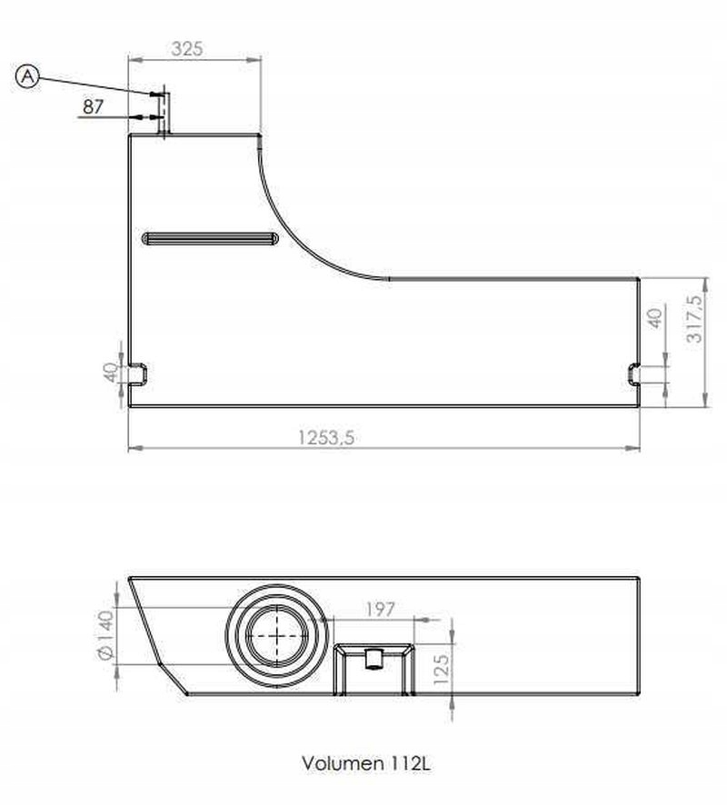 Zbiornik na wode Ducato Boxer Jumper 112L Aplast Catalog number for substitute AP700000600