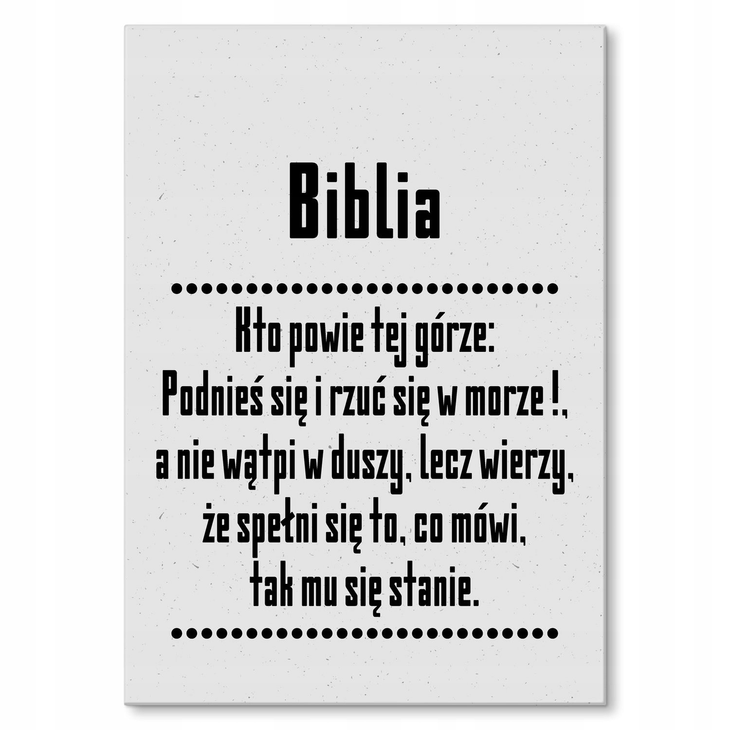 

Plakat metalowy Cytat z Biblii M