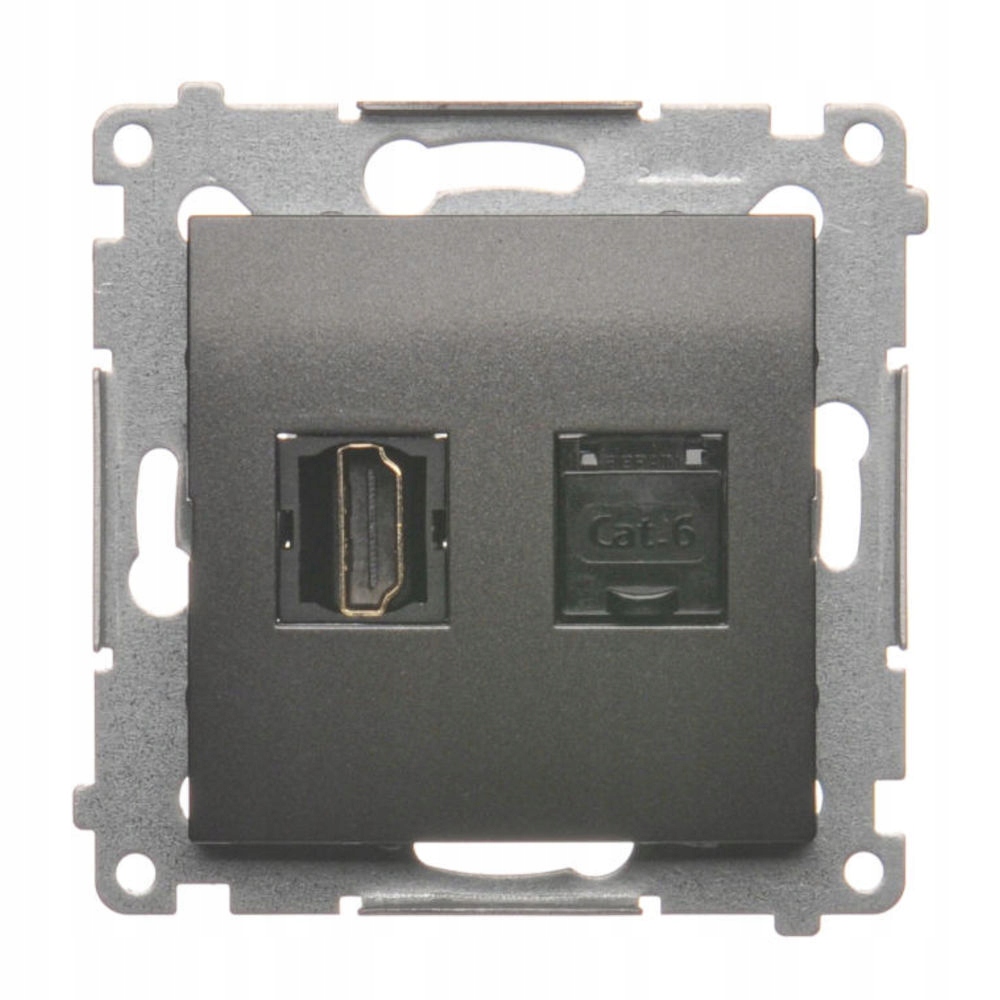 

Simon 54 Gniazdo Tv Hdmi + Sieciowe RJ45 antracyt