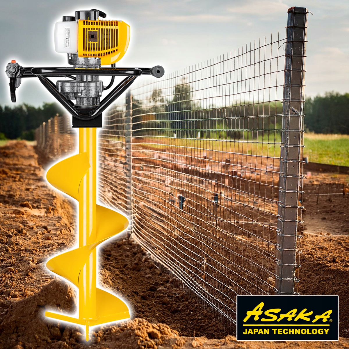 WIERTNICA GLEBOWA ŚWIDER SPALINOWY DO GLEBY ZIEMI 3 WIERTŁA PRZEDŁUŻKA MOC Seria ASGD670