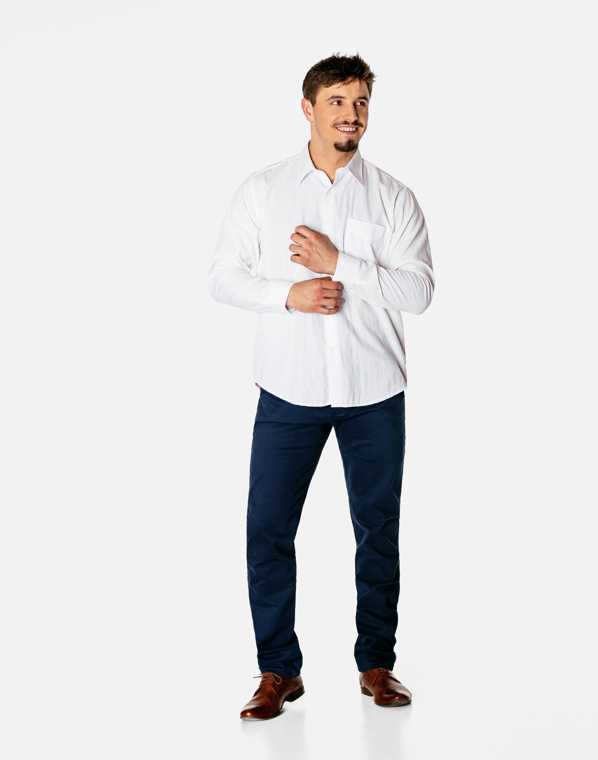 Eleganckie Wizytowe Spodnie Męskie Bawełniane Chinosy Granatowe SP4 W36 L34 Kod producenta S&P-4