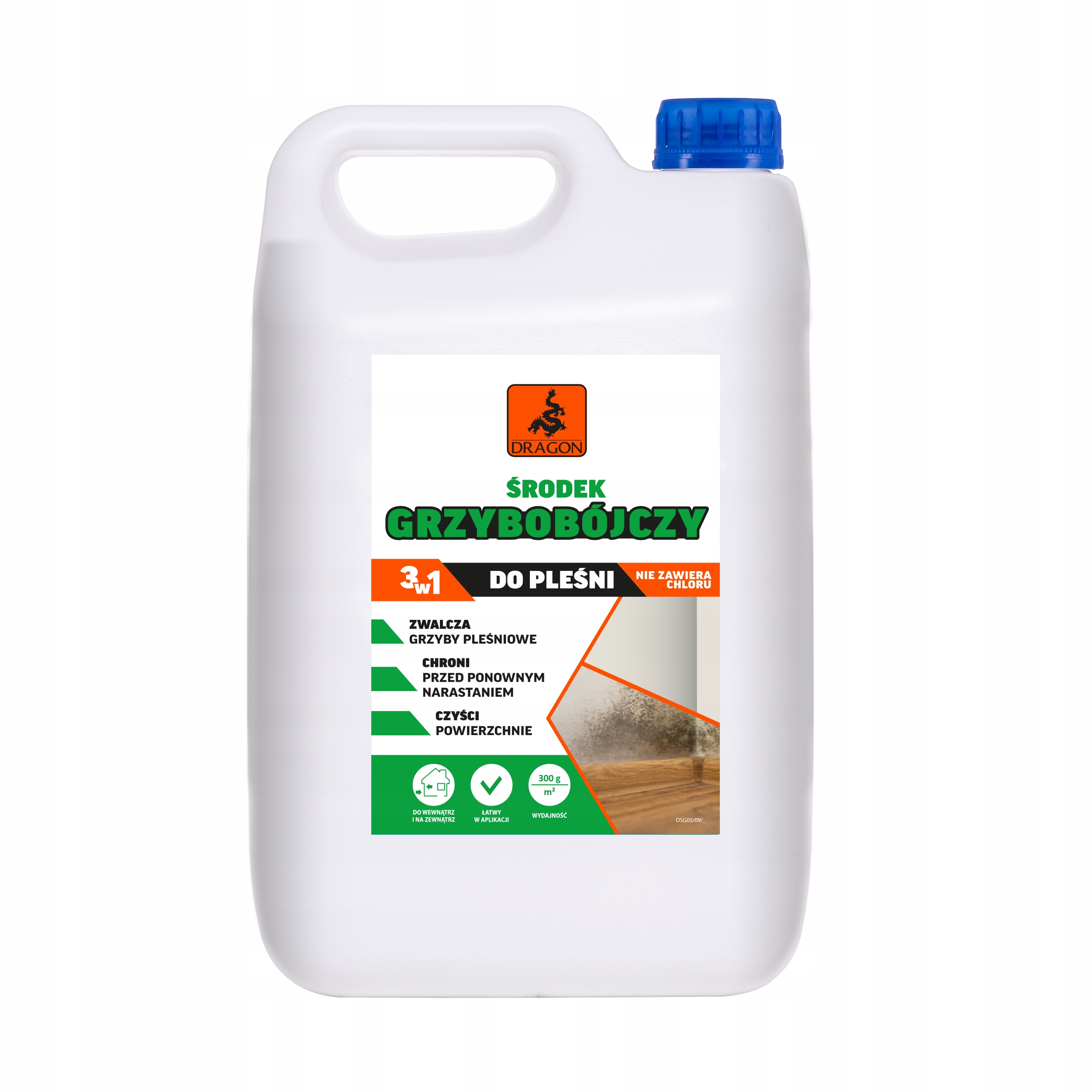

Dragon Środek Grzybobójczy Do Usuwania Pleśni 5L