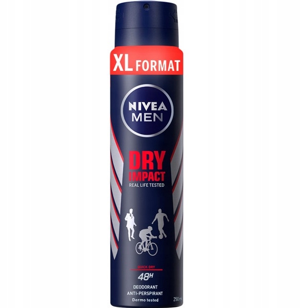 

Nivea men Dry Impact anti-perspirant 250ml.