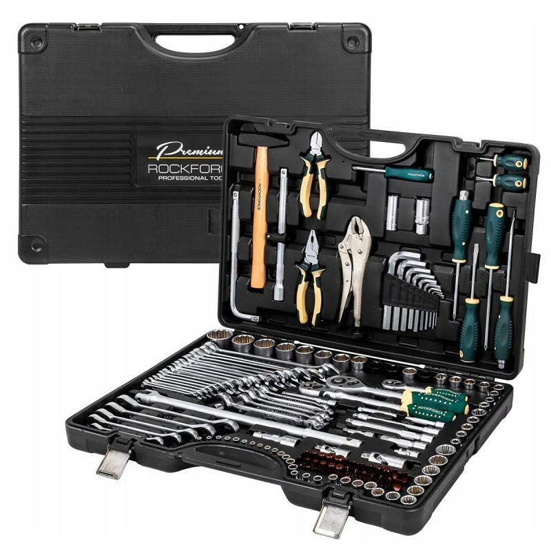 Sada náradia 1/4" 3/8" 1/2" 6-hranné a 12-hranné 4-36 mm 148 ks Rockforce