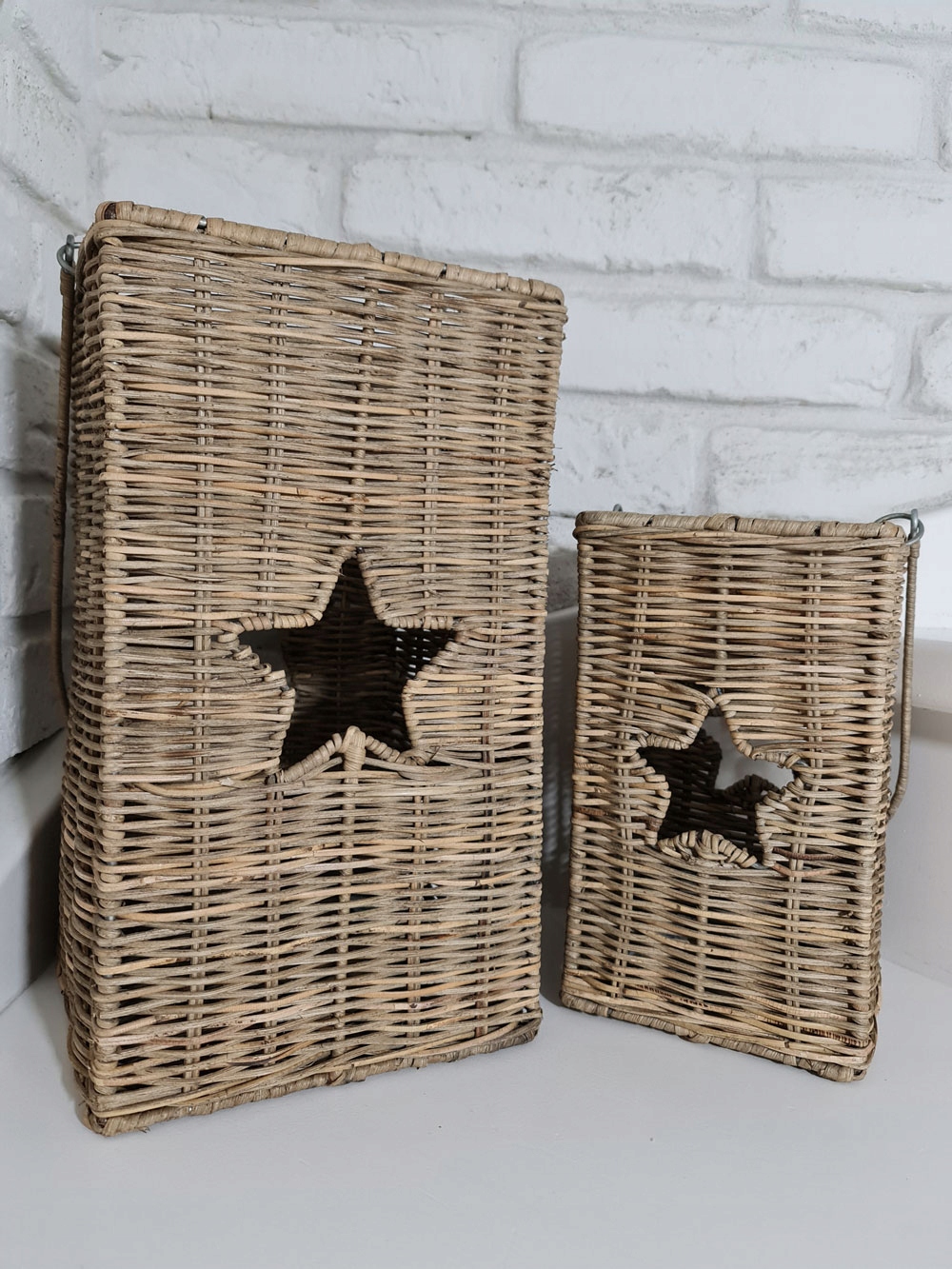 Ratanový svícen Rustic Rattan Hampton Lampion Lucerna- Malý