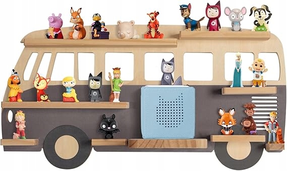 Todeco Półka ścienna regał na figurki magnetyczne Vw Ogórek Autko 54x27 cm