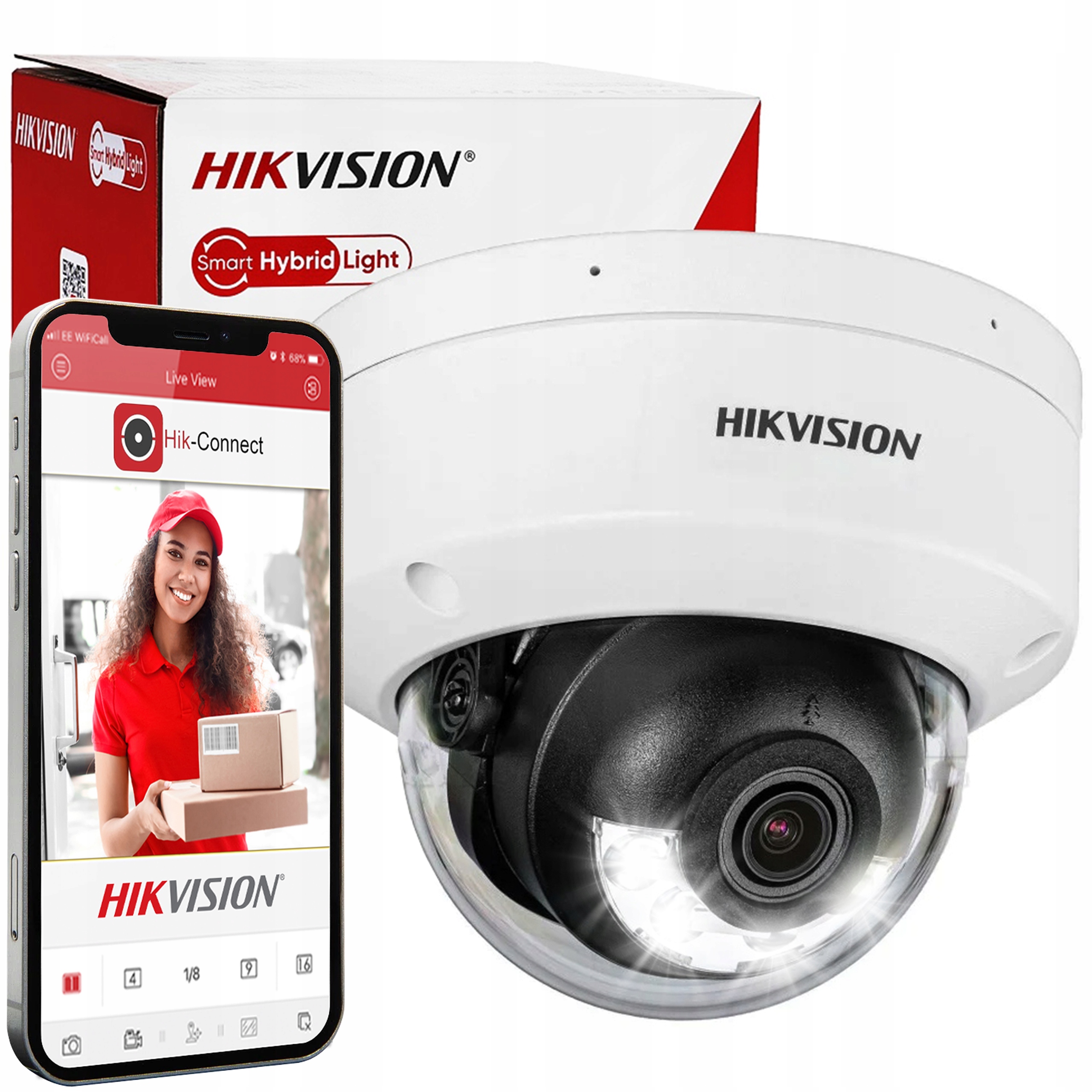 Kamera kopułowa Ip Hikvision DS-2CD2163G2-LIS2U 6Mpx Acusense Smart Hybrid