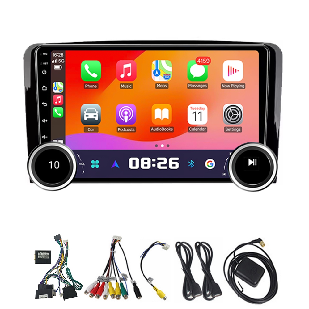 2DIN Android 13 Autorádio pro Mercedes-Benz M-Class W164 GL-Class X164 s CarPlay a Bluetooth