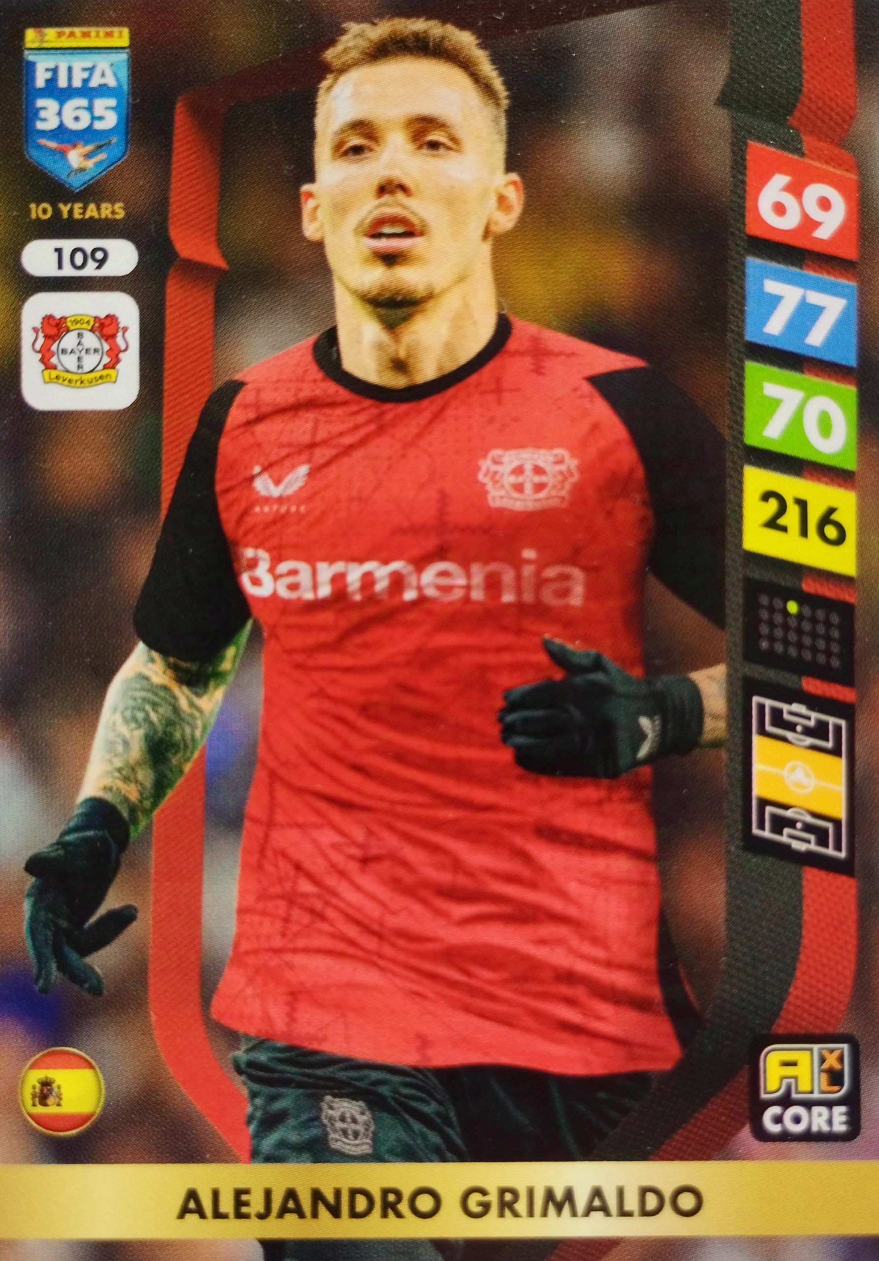 Panini Fifa 365 2025 Core 109 Alejandro Grimaldo Bayer Leverkusen