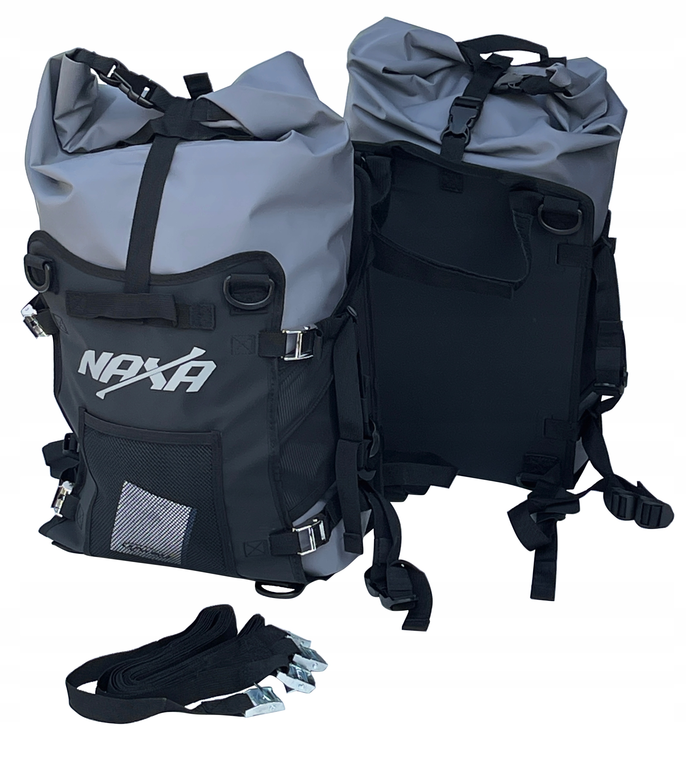 Brašna Na Motorku Naxa TB4 Pouzdro Boční Brašny |4 Upevňovací PÁSY|2x30 Litrů