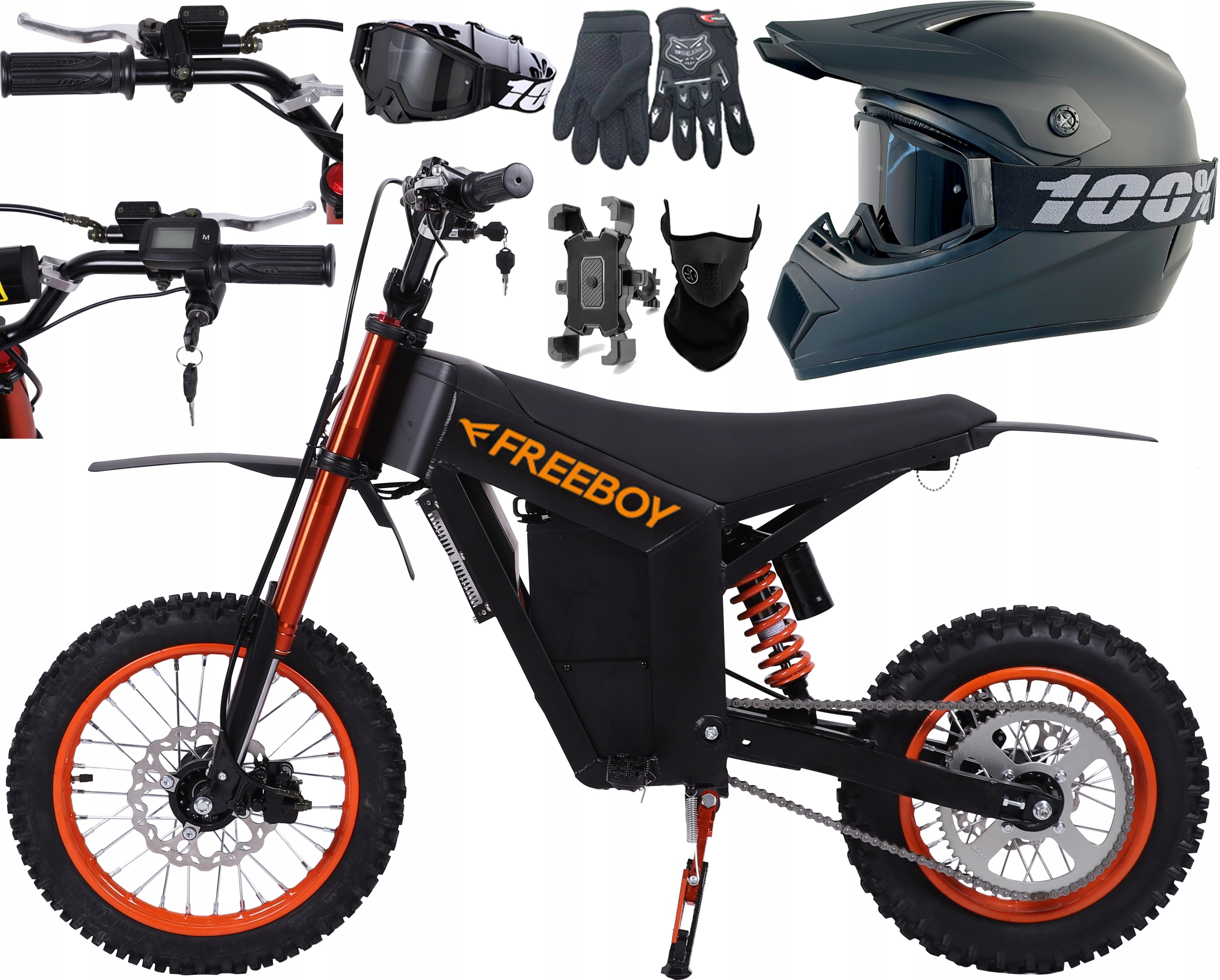 Freeboy Y01 Elektrická vozidla 3000W 48V 30AH 55KM/H 45KM 14+12" +Dárek