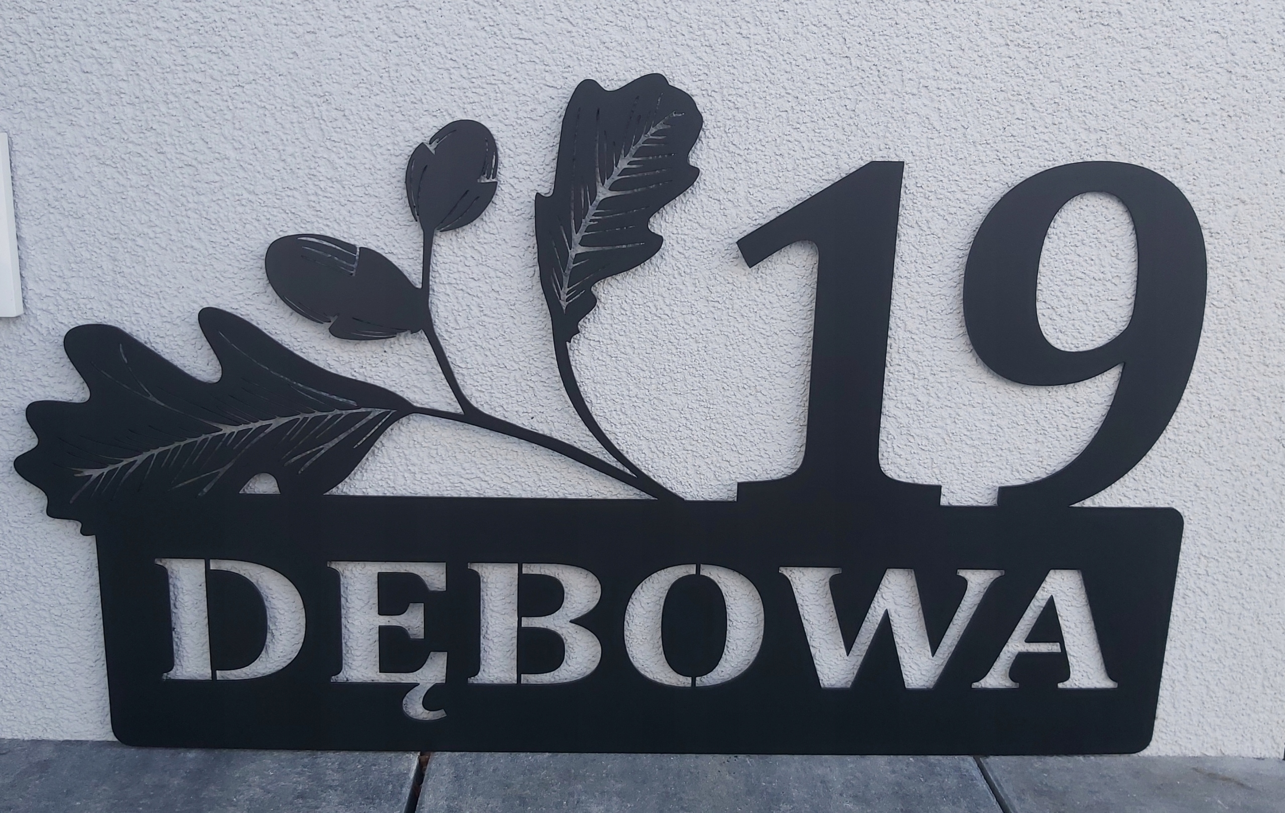Adresná tabuľa Adresa na dom názov ulice číslo domu Dubová dub 60 cm