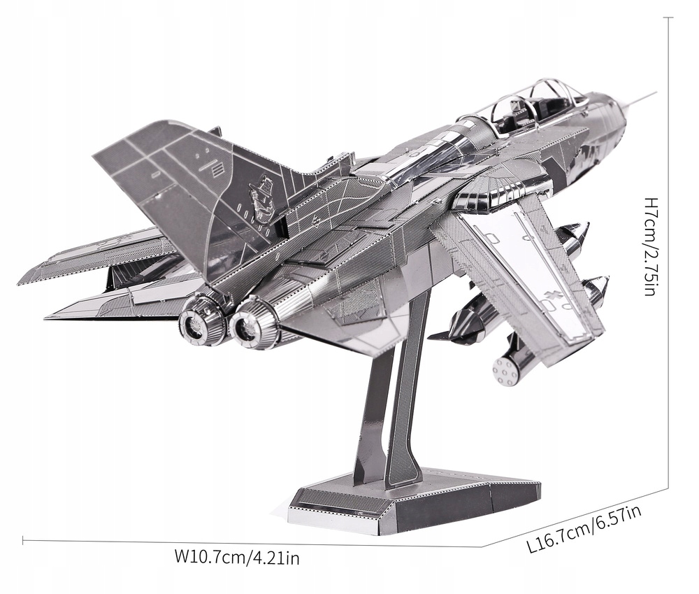 Piececool Puzzle Metalowe Model 3D - Odrzutowiec Liczba elementów 83