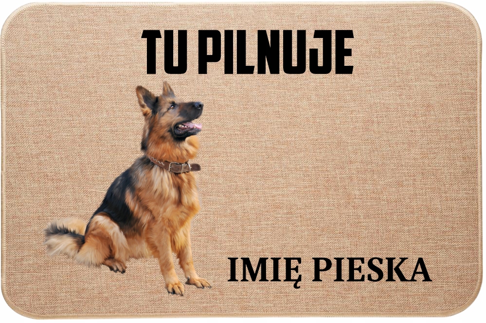 Ľanová Vstupná Stieračka Tu Stráži Meno Psa, Nemecký Ovčiak