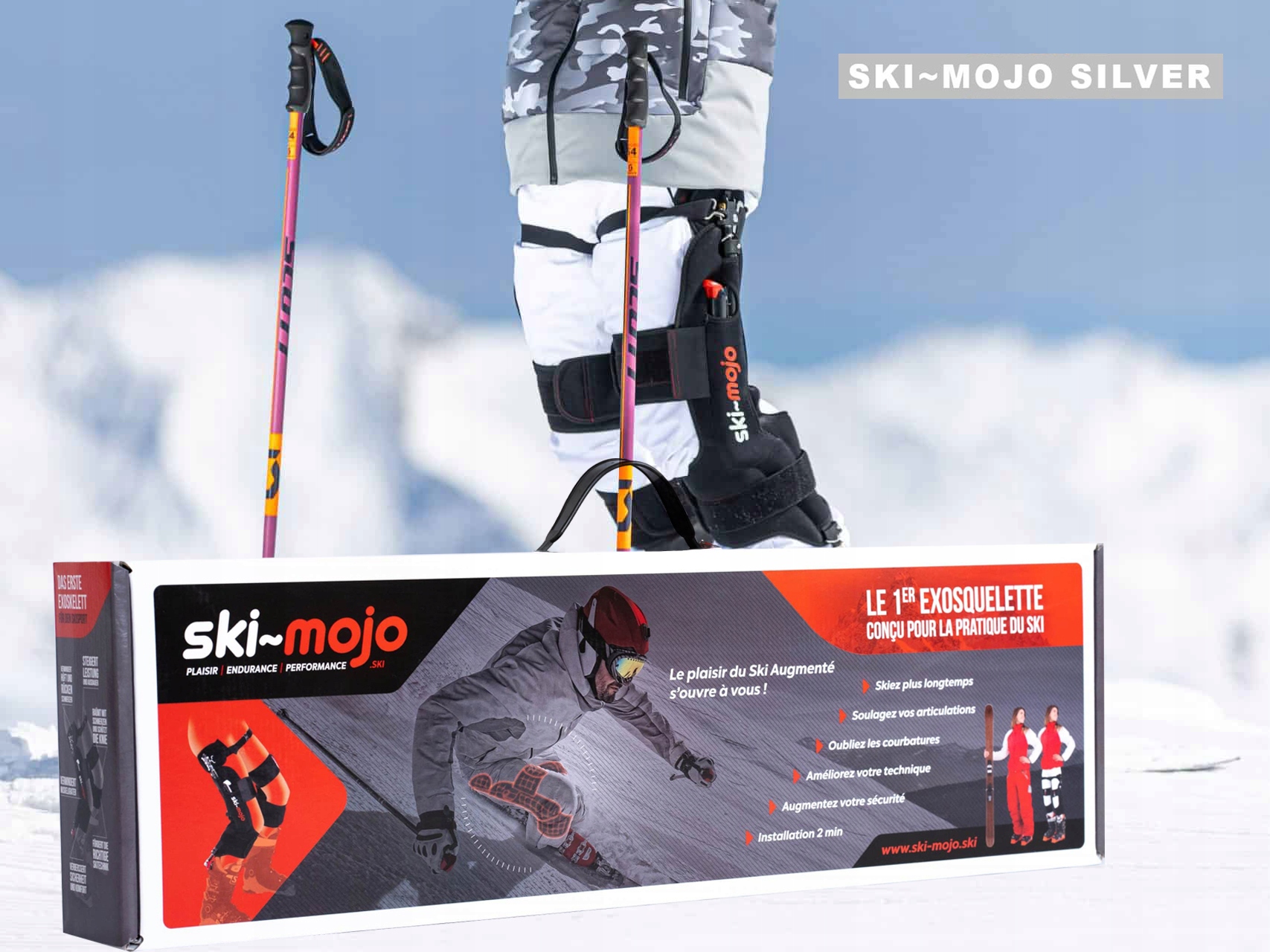 Orteza narciarska, Egzoszkielet Ski-Mojo Wersja Silver 55-87kg