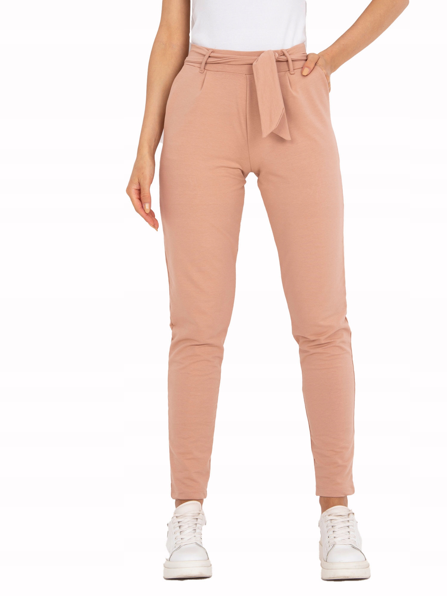 

Spodnie Damskie Materiałowe z wiązaniem - M