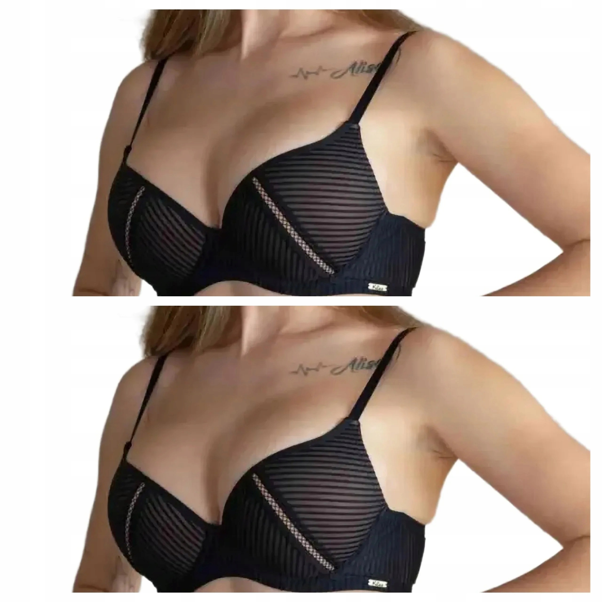 2x Push-up podprsenka s hlubokým výstřihem Kleo Cinema 3608 černá 70C