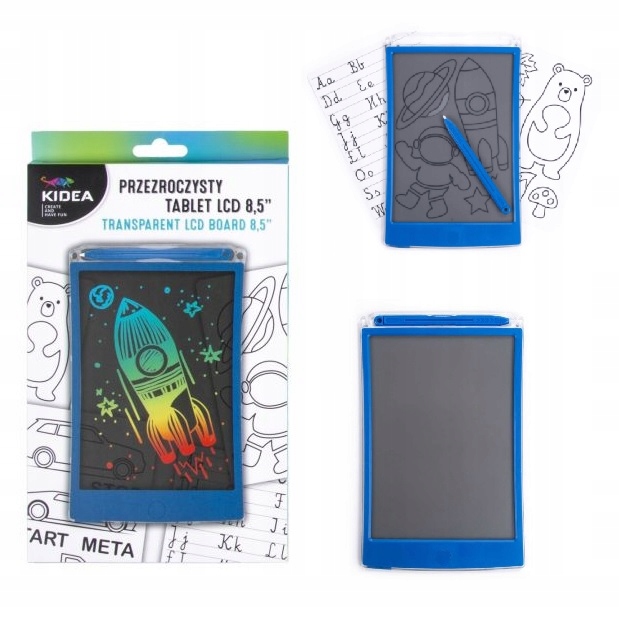 

Tablet Przezroczysty Znikopis Dzieci Kidea Blue