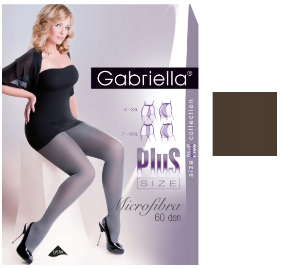 

Gabriella Rajstopy microfibre Plus den 60 Chocco 6
