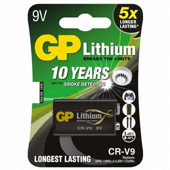 

Gp Lithium 9V CR-V9 L522 9B E-Block bateria litowa
