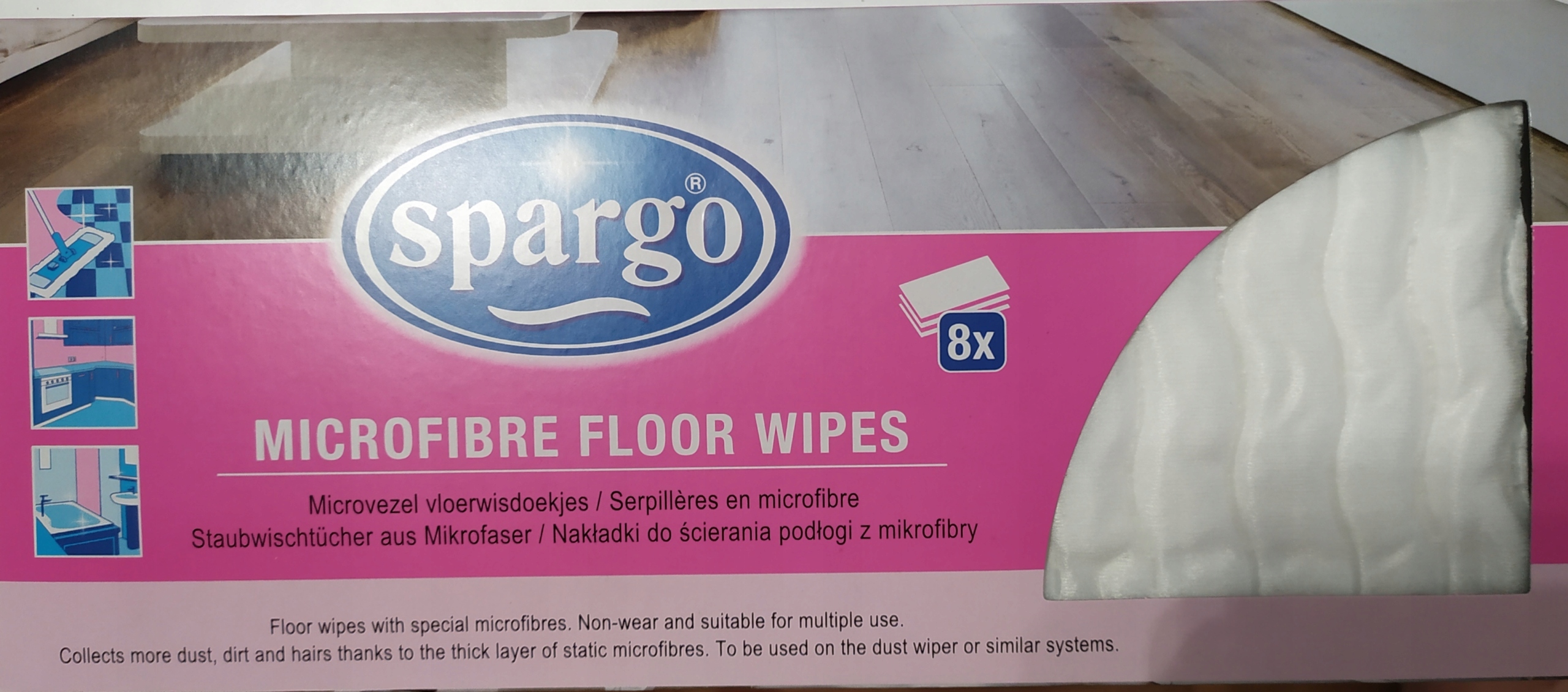 

Spargo Suche Ściereczki do mopa 8szt antystatyczne