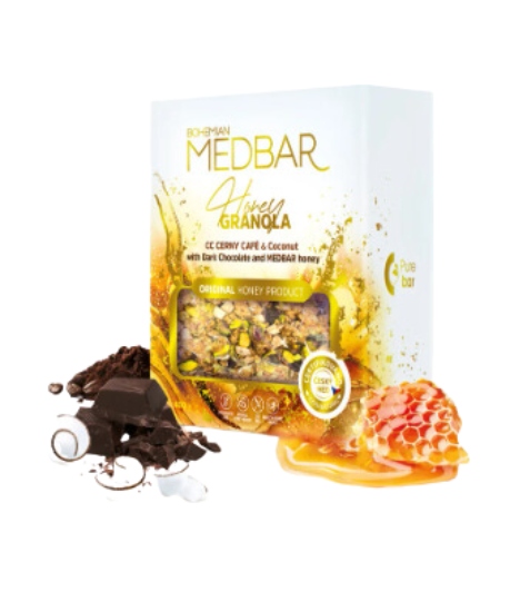 Levně Eurona Medbar Medová granola s kávou CC Cerny Café, kokosem, hořkou čokolád
