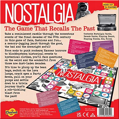 Cheatwell Games 9520 Nostalgia Trivia Board Game Nazwa Gra planszowa Nostalgia Recalls The Past