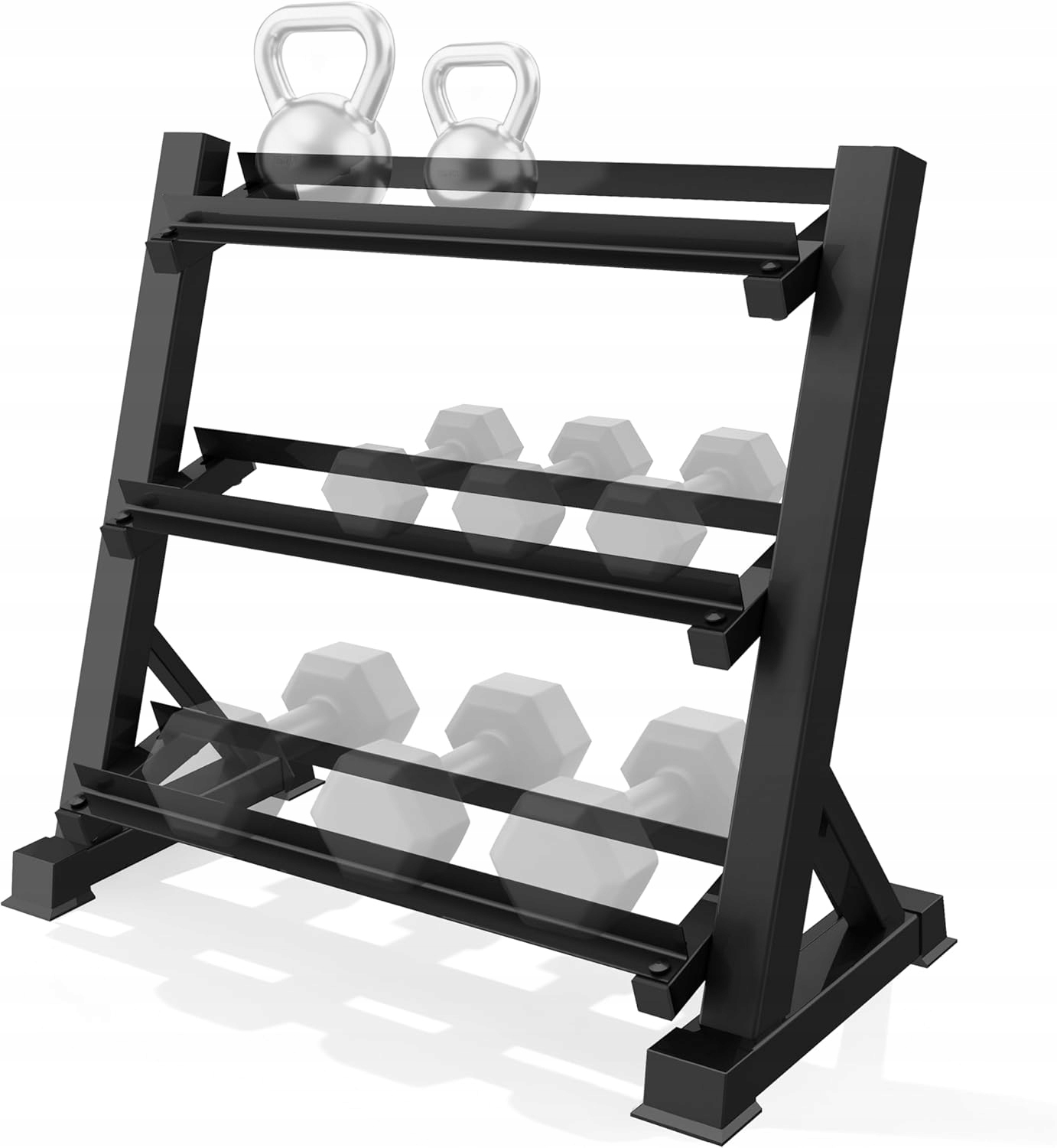 Zlinke 3-Tier stojak na hantle Organizer dla domowej siłowni do 500 kg