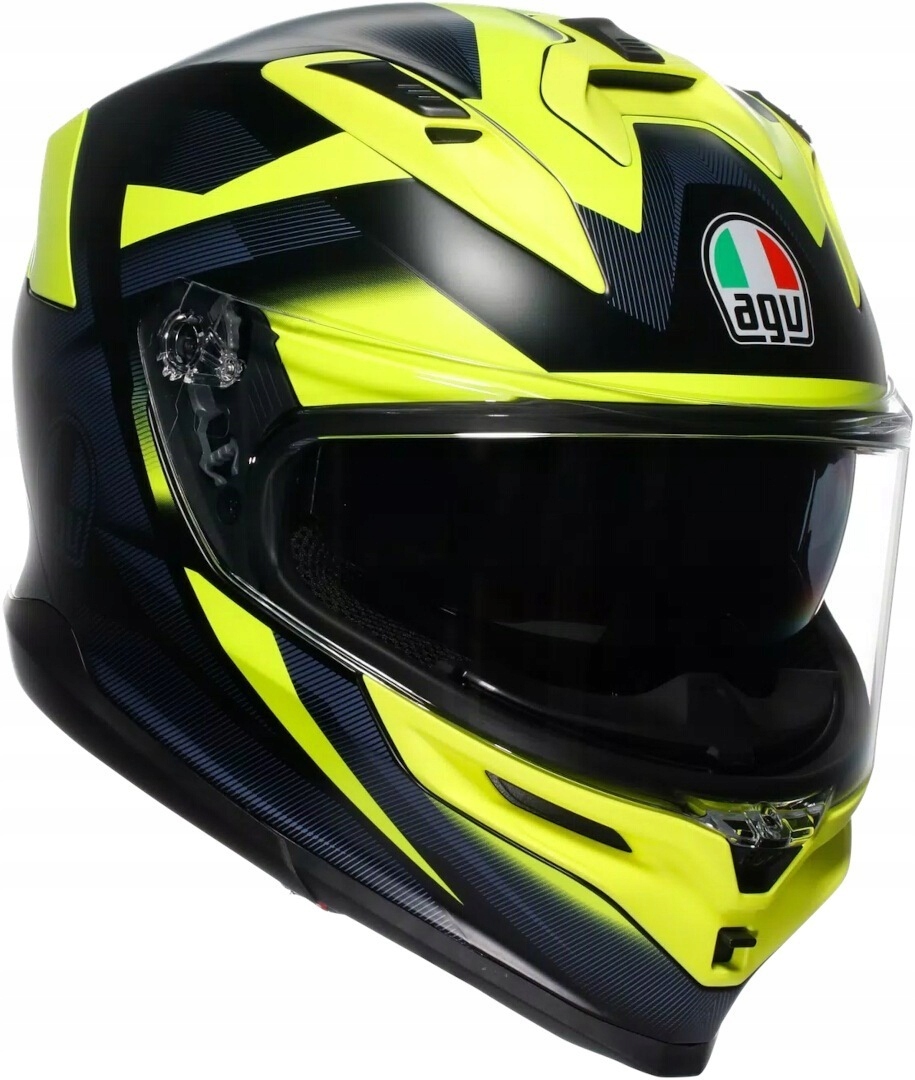 Helma Agv K-7 XL Glimpse Matt Black/Yellow Fluo