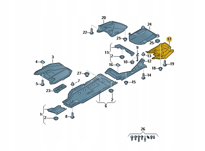 OSŁONA PODŁOGI PODWOZIA LEWO TYŁ AUDI A4 B9 ASO ORYGINAŁ Typ samochodu Samochody osobowe