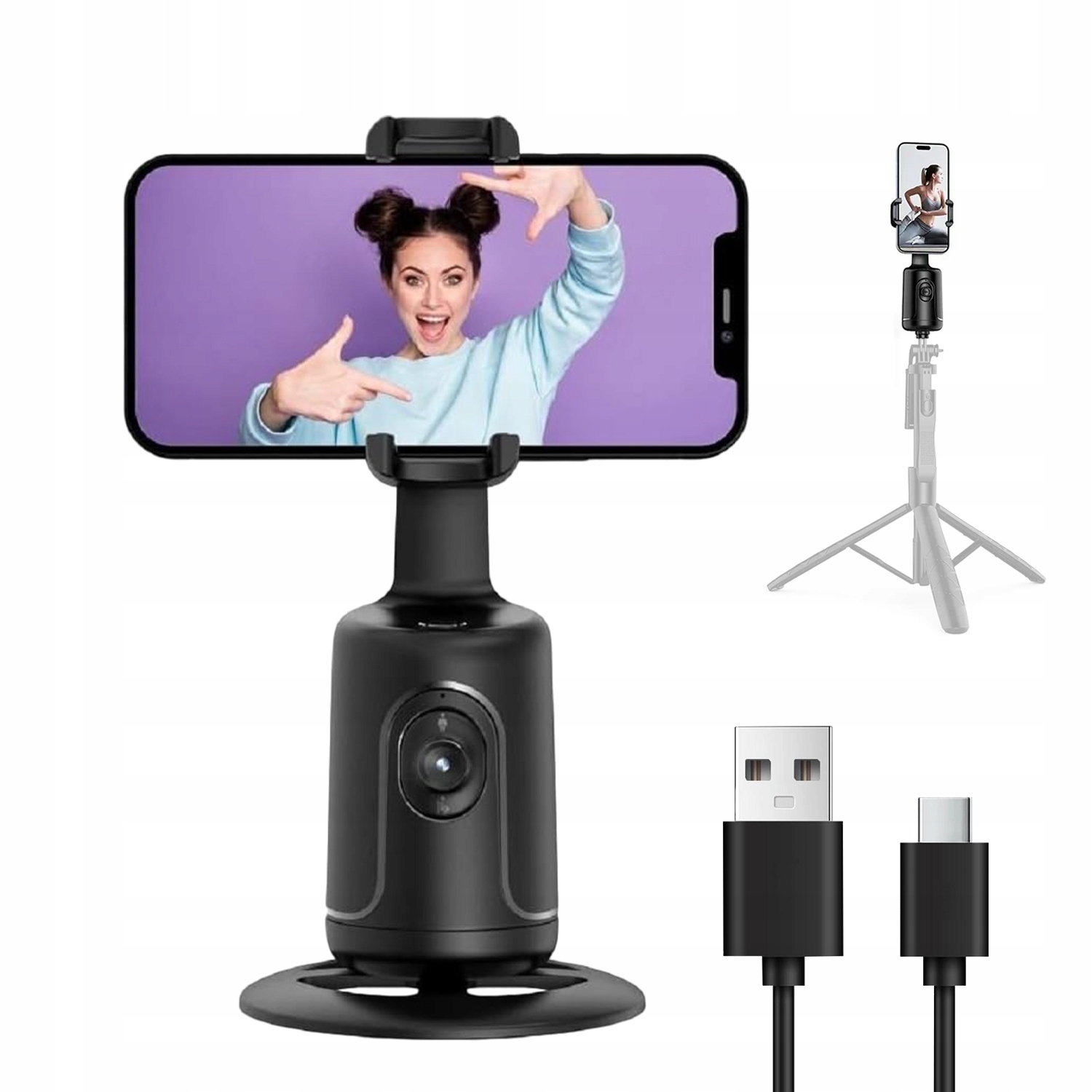 Stativ Na Telefon Pro Selfie Pro Smartphone 360° Sledování Pohybu