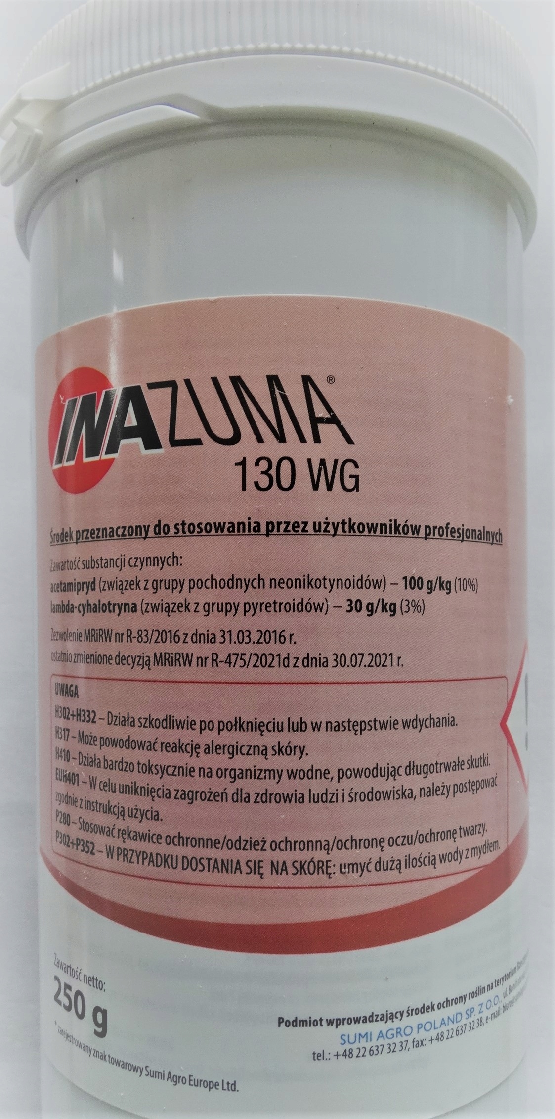 

Inazuma 130 Wg 250g na szkodniki rzepaku śmietkę