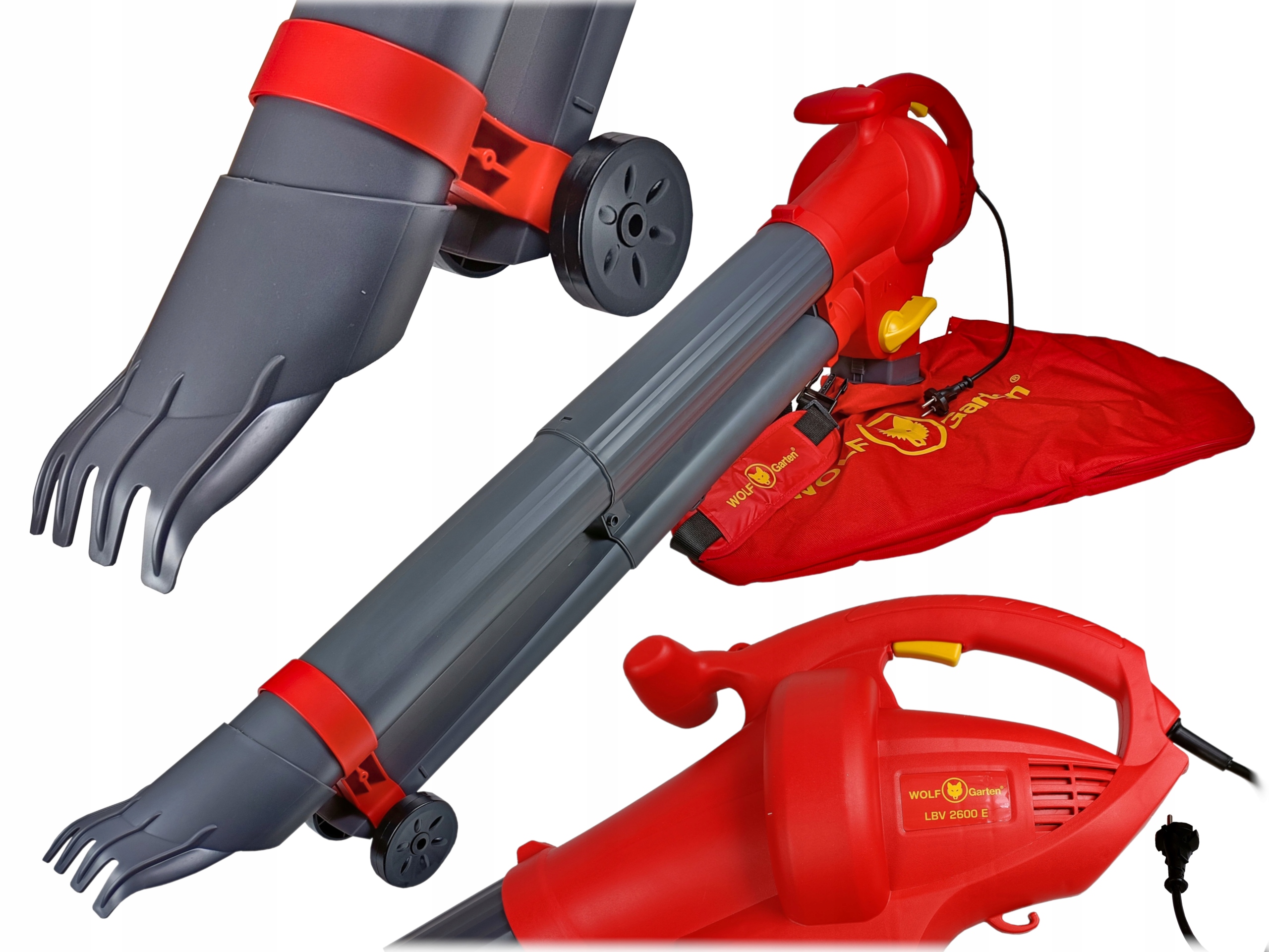 Wolf Garten Lbv 2600 E elektryczna dmuchawa odkurzacz do liści worek 50 l