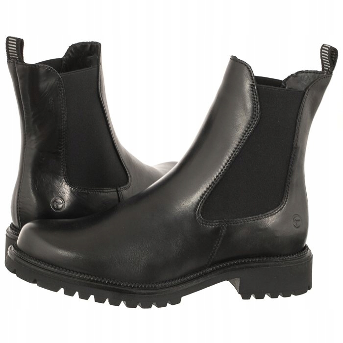 Klasické dámské boty Tamaris Černá kůže 1-25427-41