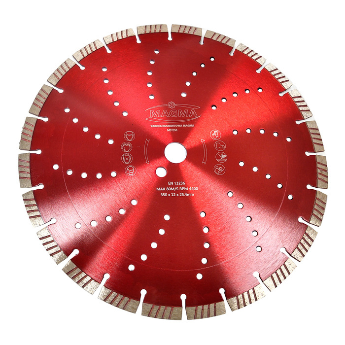 Tarcza diamentowa do cięcia betonu 350 x 25,4 mm Mst 351 granit