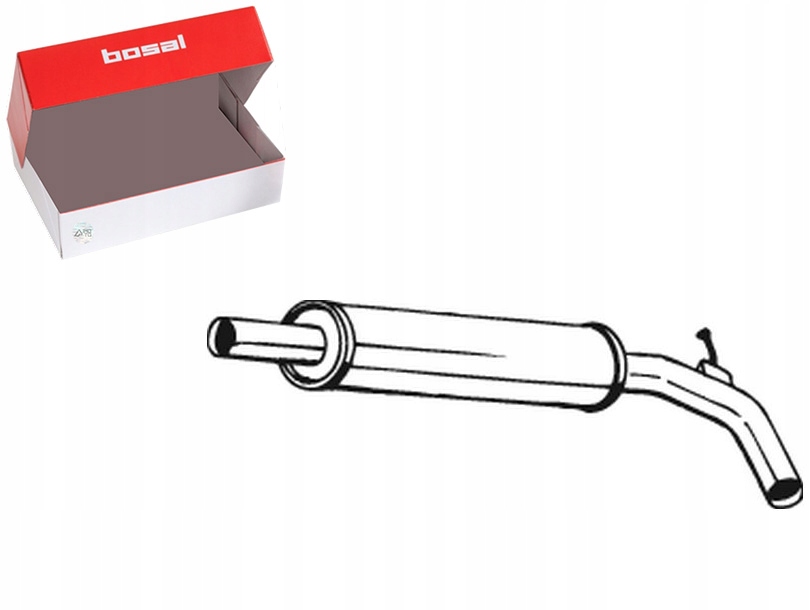 TŁUMIK UKŁADU WYDECHOWEGO ŚRODKOWY VW LUPO I 1.4 09.98-07.05 BOSAL